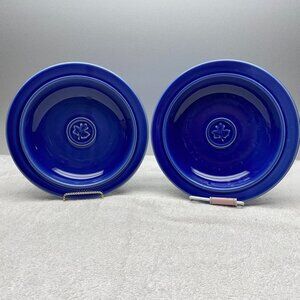 GUC S/2 Dansk Soup/Pasta Bowls, Stoneware, "Craftmark Denim", Leaf, 9 1/2" D